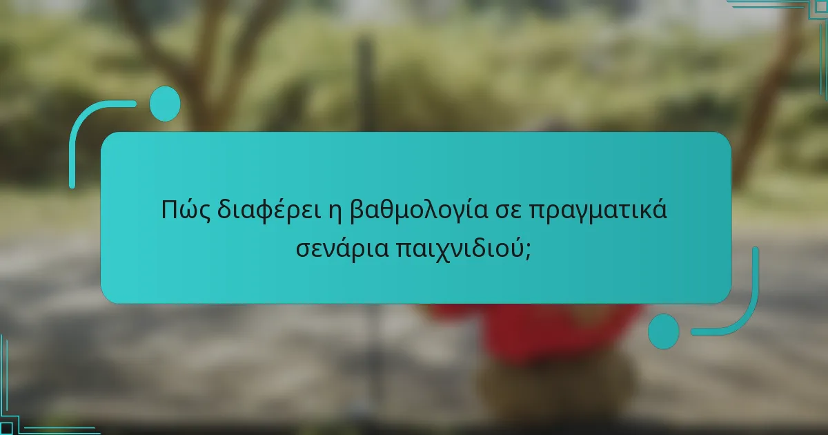 Πώς διαφέρει η βαθμολογία σε πραγματικά σενάρια παιχνιδιού;