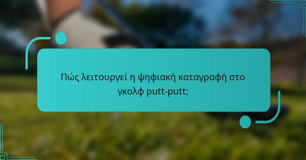 Πώς λειτουργεί η ψηφιακή καταγραφή στο γκολφ putt-putt;